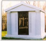 Select Barre Granite - a six person crypt with bronze doors